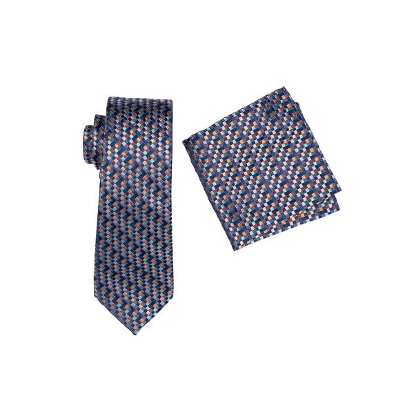 ZTH027 Navy School Formal Tie & Hank Box Set