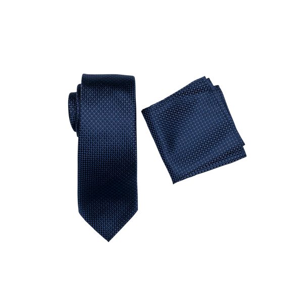 ZTH030 Navy School Ball Tie & Hank Set