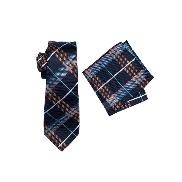 ZTH039 Zenetti Silk Tie & Hank School Formal Box Set Navy