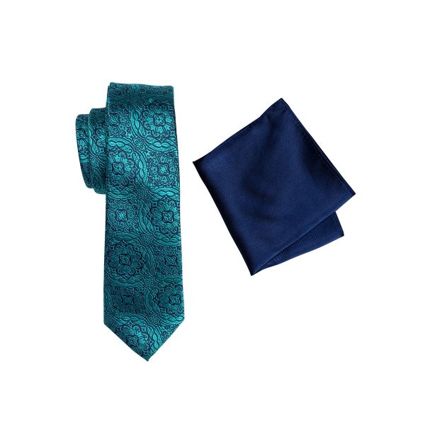ZTH047 Zenetti Silk Tie & Hank School Ball Box Set Green