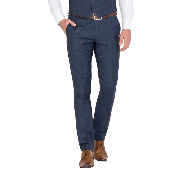 DHP210-12 Blue Check School Formal Trouser