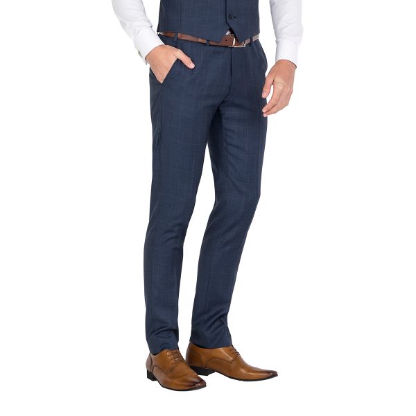 DHP210-12 Blue Check School Formal Trouser