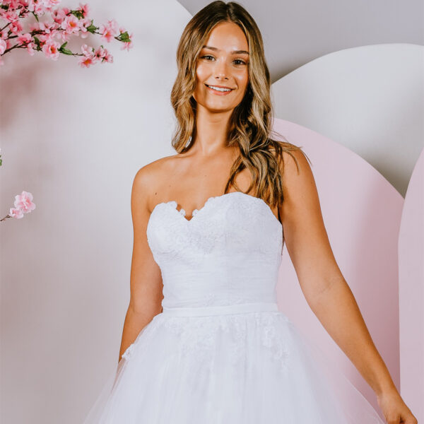 sweetheart neckline Deb Gown