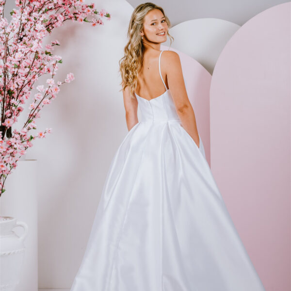 satin finish Debutante Gown