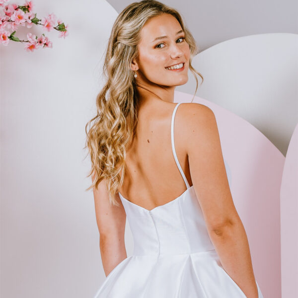 satin finish Debutante Gown