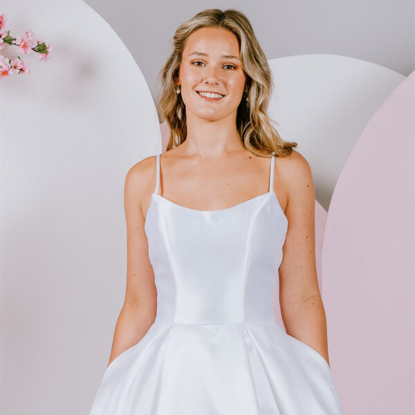 satin finish Debutante Gown
