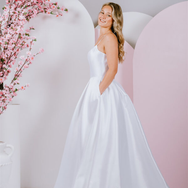 satin finish Debutante Gown