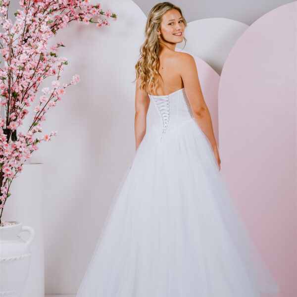 full tulle skirt deb gown