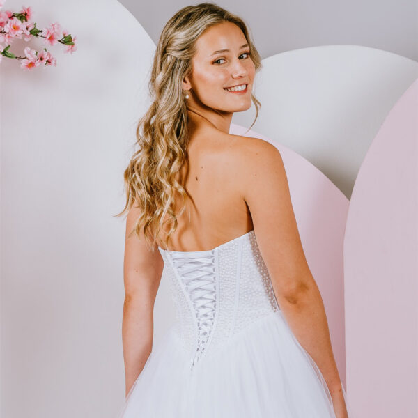 full tulle skirt deb gown