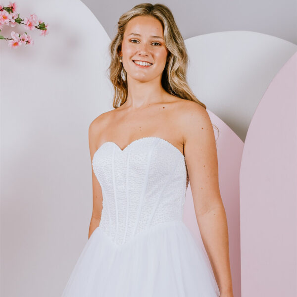 full tulle skirt deb gown