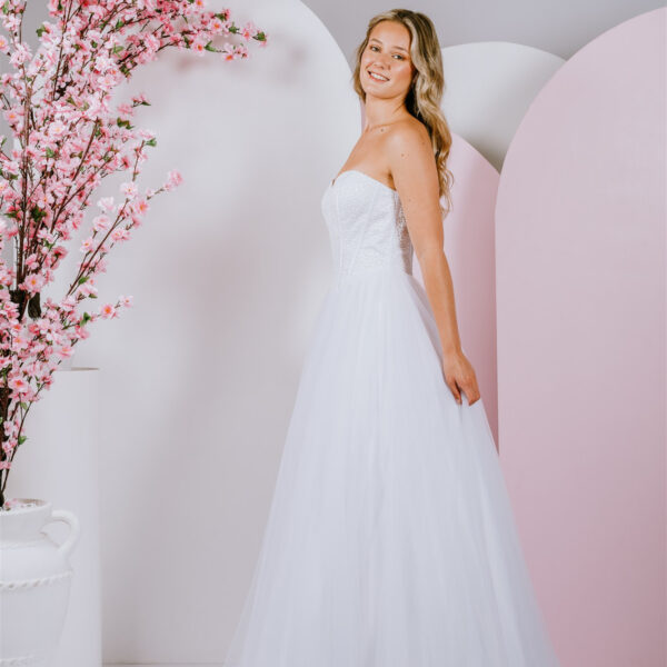 full tulle skirt deb gown