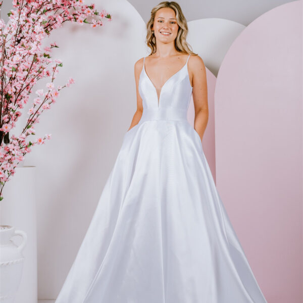 Mikado Debutante Gown