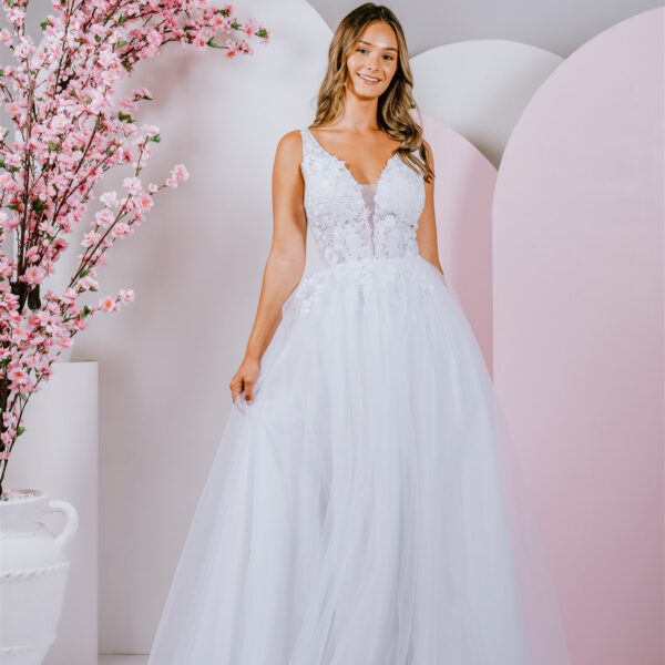A-line debutante gown