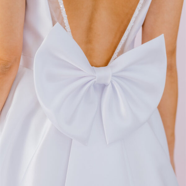 v neck and mikado ballgown