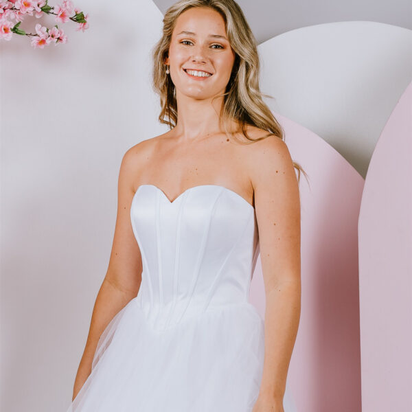 Sweetheart neckline debutante gown