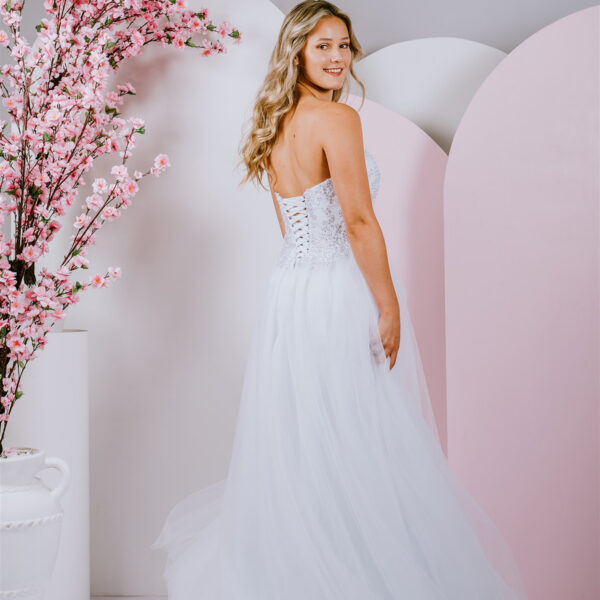 A-line debutante gown