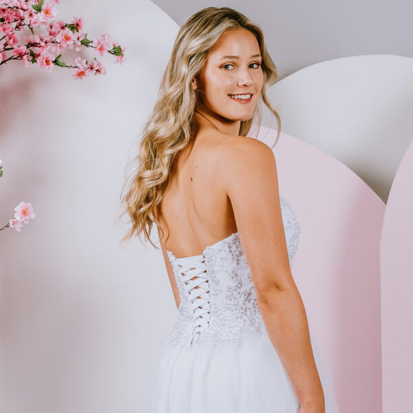 A-line debutante gown