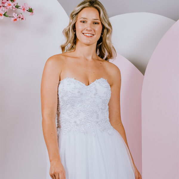 A-line debutante gown