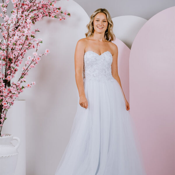 A-line debutante gown