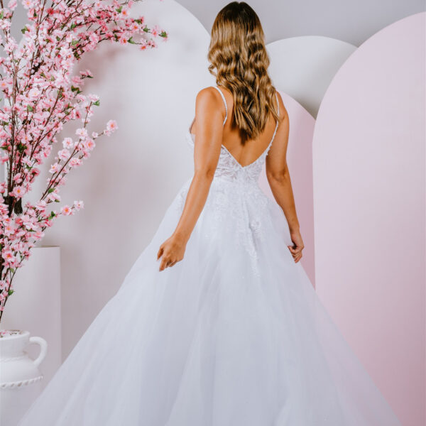 zip-up back deb gown