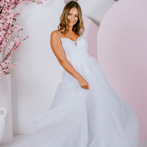 zip-up back deb gown