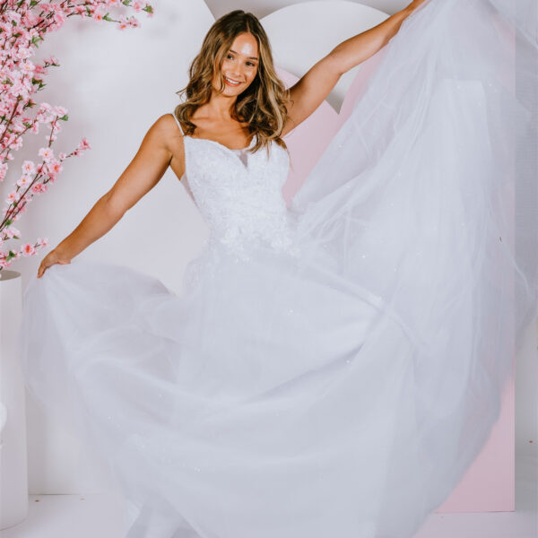 zip-up back deb gown