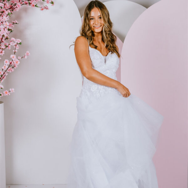 zip-up back deb gown