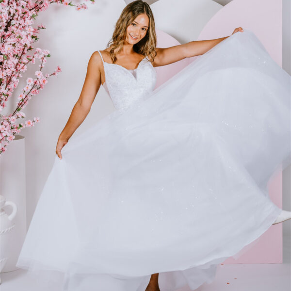 zip-up back deb gown