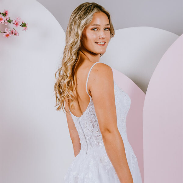 strapless style debutante gown