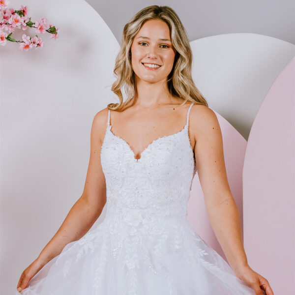 strapless style debutante gown